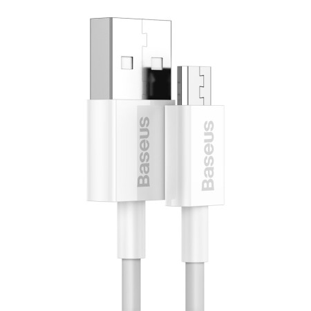 Cablu de Date USB la Micro-USB 2A, 1m - Baseus Superior Series (CAMYS-02) - White