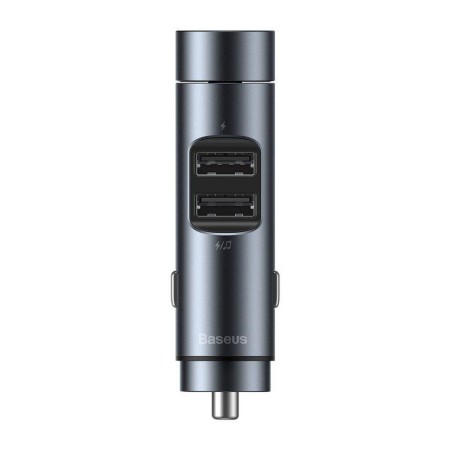 Incarcator Auto cu Modulator FM, 2xUSB 3.1A - Baseus Energy Column (CCNLZ-0G) - Dark Gray