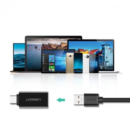 Adaptor OTG USB 3.0 la Type-C 5Gbps - Ugreen (20808) - Black