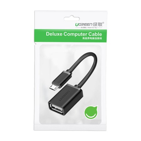 Adaptor USB to Micro-USB 480Mbps, 15cm - Ugreen (10396) - Black