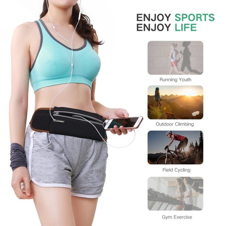 Borseta sport pentru telefon 65-120cm - Ugreen Running Waist Belt (20818) - Black