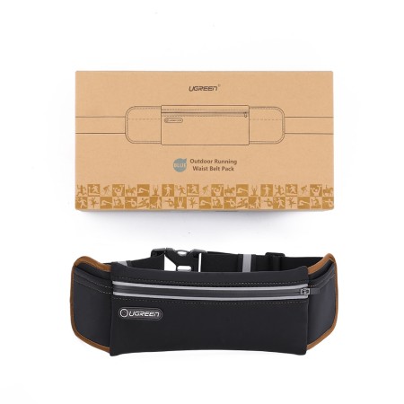 Borseta sport pentru telefon 65-120cm - Ugreen Running Waist Belt (20818) - Black