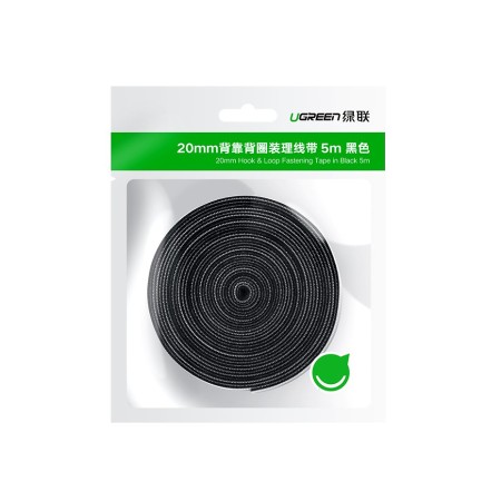 Organizator Cabluri Velcro 20mm x 5m - Ugreen (40356) - Black