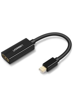 Convertor Mini DP la HDMI 1060Pat60Hz, 25cm - Ugreen (10461) - Black