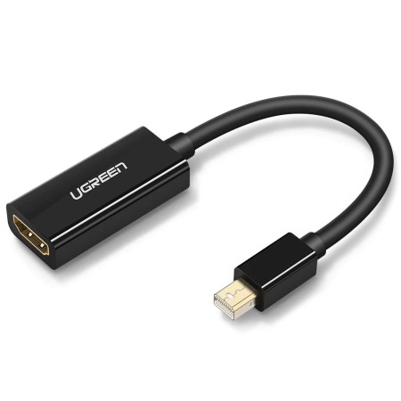 Convertor Mini DP la HDMI 1060Pat60Hz, 25cm - Ugreen (10461) - Black