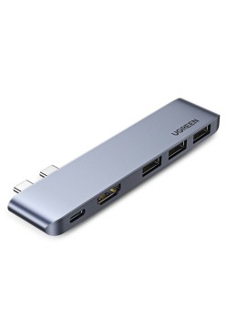 Hub 3xUSB, 3xUSB-C, HDMI, PD100W - Ugreen (60559) - Gray