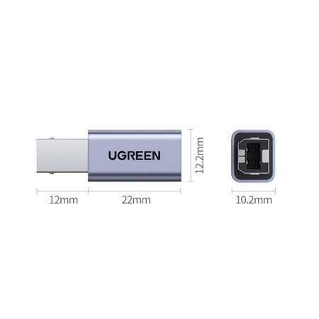 Adaptor OTG Type-C la USB-B 480Mbps - Ugreen (20120) - Gray