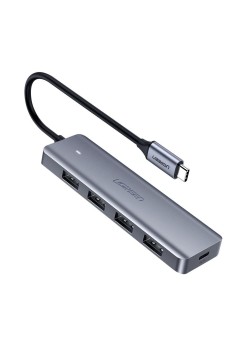 Hub Type-C la 4xUSB 3.0, Micro-USB, 5Gbps - Ugreen (70336) - Gray