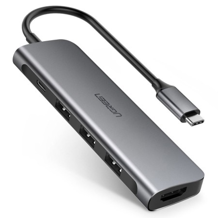 Hub Type-C la 3xUSB 3.0, HDMI, Type-C PD100W, 4kat30Hz - Ugreen (50209) - Gray