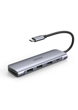 Hub 2xUSB, tip C PD100W, HDMI, SD, TF - Ugreen (70411) - Space Gray