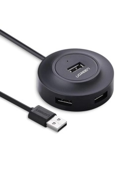 Hub USB-A la 4x USB-A 2.0, Micro-USB 1m - Ugreen (20277) - Black