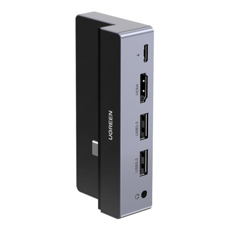 Hub Type-C la 2xUSB-A 3.0, HDMI 4k*2kat60Hz, Jack - Ugreen (70688) - Gray