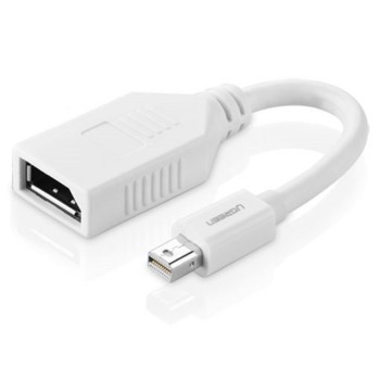 Convertor Mini DisplayPort la DisplayPort 4kat2k, 15cm - Ugreen (10445) - White