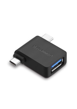 Adaptor OTG Micro-USB la Type-C, USB 3.0 5Gbps - Ugreen (30453) - Black