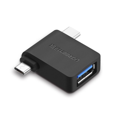 Adaptor OTG Micro-USB la Type-C, USB 3.0 5Gbps - Ugreen (30453) - Black