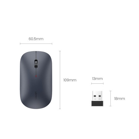 Mouse Fara Fir 1000-4000 DPI - Ugreen Slim Design (90374) - Green