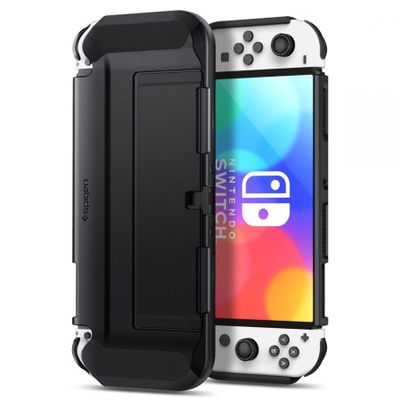 Carcasa pentru Nintendo Switch OLED - Spigen Thin Fit - Black