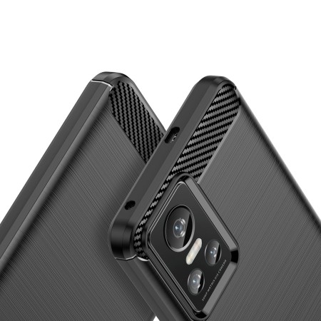 Husa pentru Realme GT Neo 3 80W / 150W - Techsuit Carbon Silicone - Black