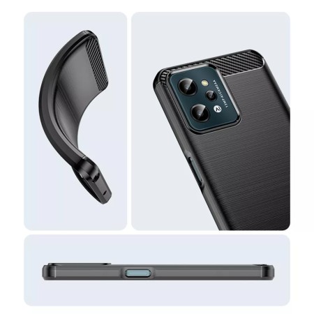 Husa pentru Realme C31 - Techsuit Carbon Silicone - Black