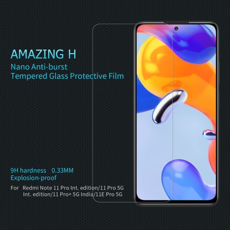 Folie pentru Xiaomi Redmi Note 11 Pro 4G / Note 11 Pro 5G / Note 11 Pro+ 5G / Poco X4 Pro 5G - Nillkin Amazing H - Clear