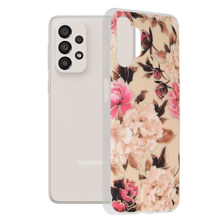 Husa pentru Samsung Galaxy A13 4G - Techsuit Marble Series - Mary Berry Nude