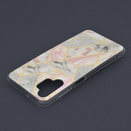 Husa pentru Samsung Galaxy A13 4G - Techsuit Marble Series - Pink Hex