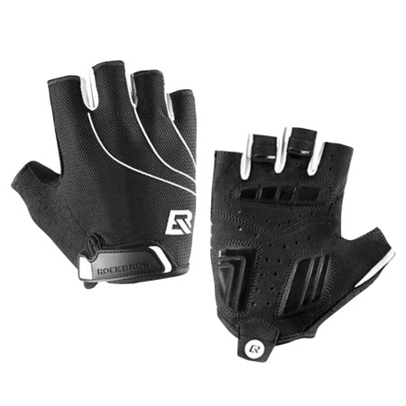 Manusi pentru Ciclism Marimea L - RockBros Fingerless Gloves (S107-L) - Black