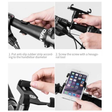 Suport Bicicleta pentru Telefon - RockBros Quick Mount (D-S101BK) - Black