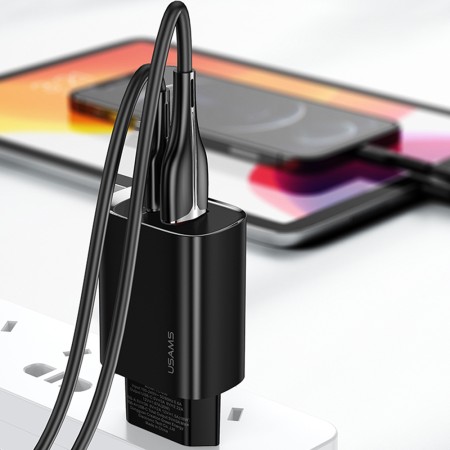 Incarcator Priza 1xUSB-C, PD20W, 1xUSB-A, QC3.0 - USAMS T35 (US-CC121) - Black