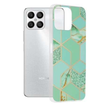 Husa pentru Honor X8 - Techsuit Marble Series - Green Hex