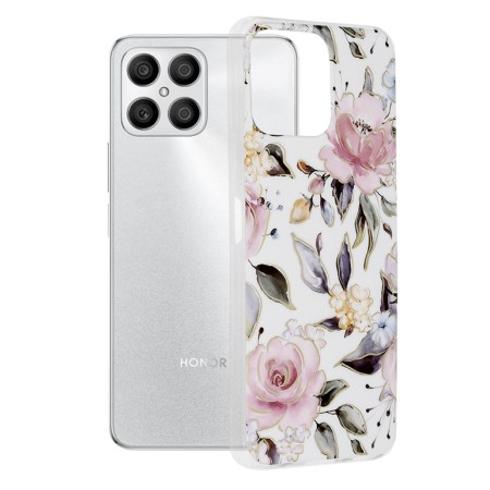 Husa pentru Honor X8 - Techsuit Marble Series - Chloe White