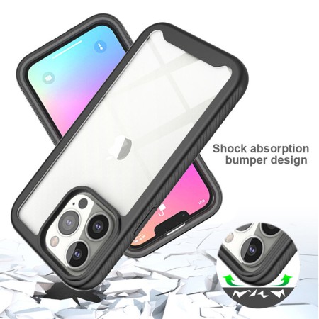 Husa pentru iPhone 14 Pro Max + Folie - Techsuit Defense360 Pro - Negru