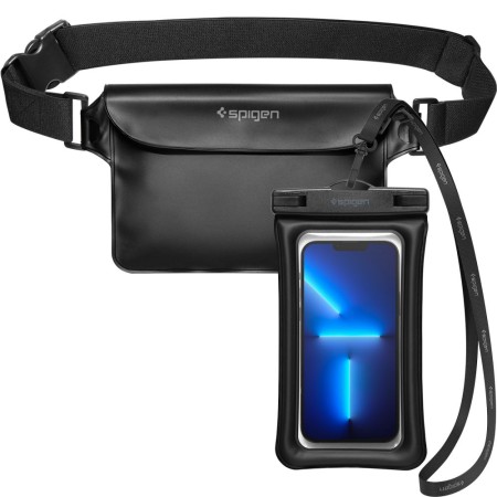 Husa + geanta subacvatica - Spigen Waist Bag and Waterproof Case A621 - Black