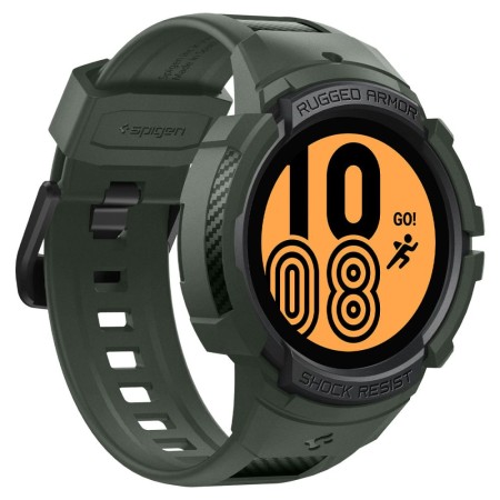 Husa pentru Samsung Galaxy Watch 4/5 (44mm) + Curea - Spigen Rugged Armor Pro - Military Green