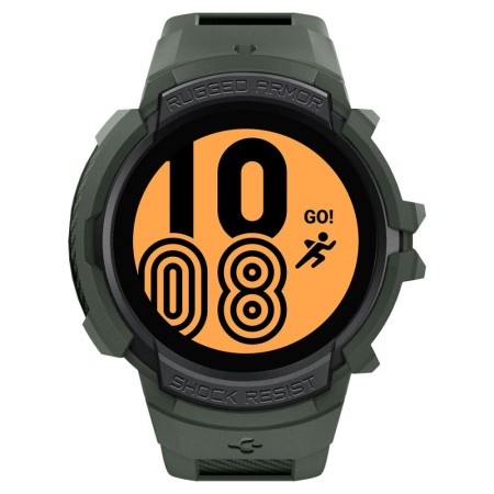 Husa pentru Samsung Galaxy Watch 4/5 (44mm) + Curea - Spigen Rugged Armor Pro - Military Green