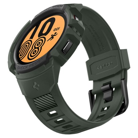 Husa pentru Samsung Galaxy Watch 4/5 (44mm) + Curea - Spigen Rugged Armor Pro - Military Green