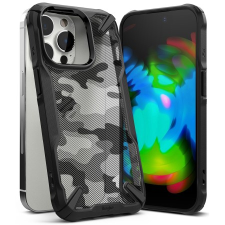 Husa pentru iPhone 14 Pro - Ringke Fusion X Design - Camo Black