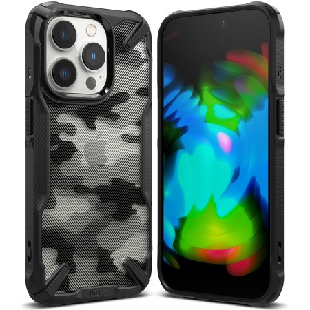 Husa pentru iPhone 14 Pro Max - Ringke Fusion X Design - Camo Black