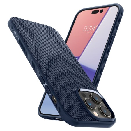 Husa pentru iPhone 14 Pro - Spigen Liquid Air - Navy Blue