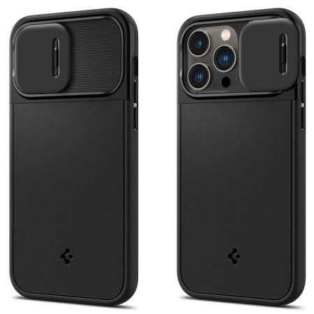 Husa iPhone 14 Pro - Spigen Optik Armor Mag - Black