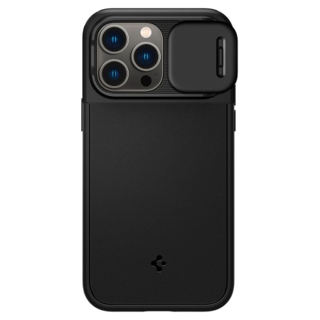 Husa iPhone 14 Pro - Spigen Optik Armor Mag - Black