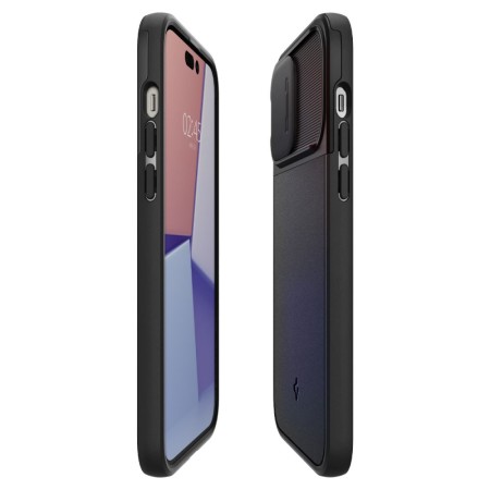 Husa iPhone 14 Pro - Spigen Optik Armor Mag - Black