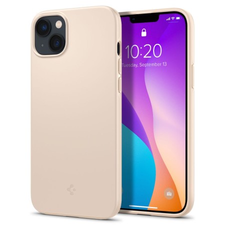 Husa pentru iPhone 14 - Spigen Thin Fit - Sand Beige