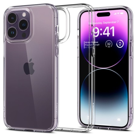 Husa pentru iPhone 14 Pro Max - Spigen Ultra Hybrid - Crystal Clear