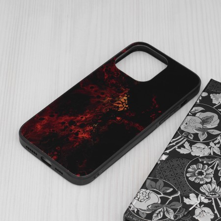 Husa pentru iPhone 14 Pro Max - Techsuit Glaze Series - Red Nebula