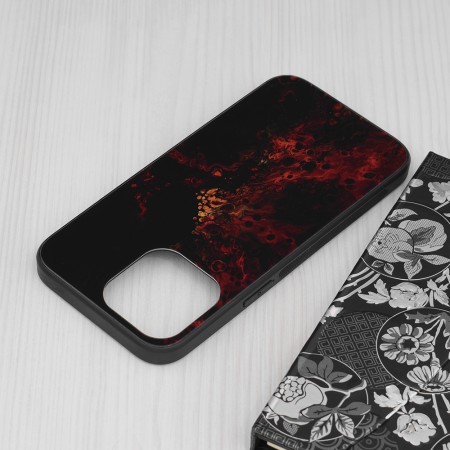 Husa pentru iPhone 14 Pro Max - Techsuit Glaze Series - Red Nebula