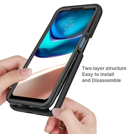 Husa pentru Motorola Moto G42 + Folie - Techsuit Defense360 Pro - Black