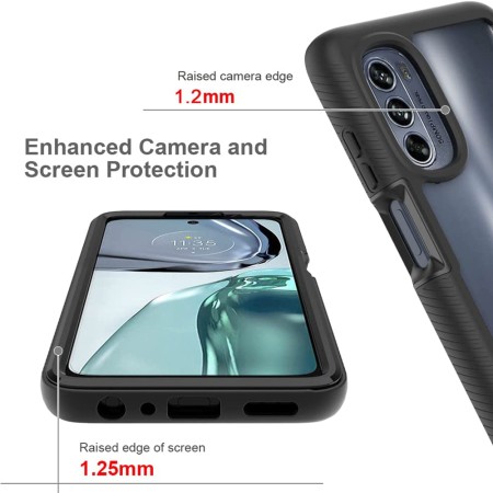 Husa pentru Motorola Moto G62 5G + Folie - Techsuit Defense360 Pro - Negru