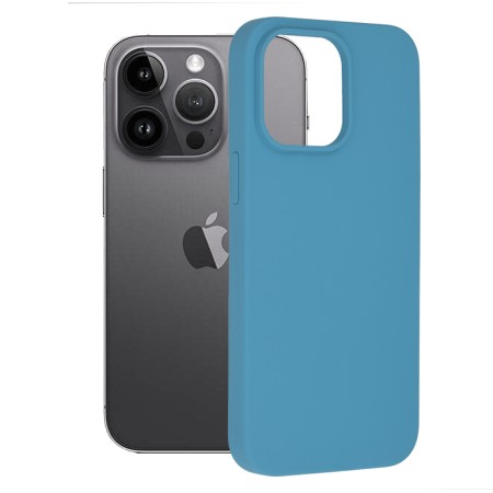 Husa pentru iPhone 14 Pro Max - Techsuit Soft Edge Silicone - Denim Blue