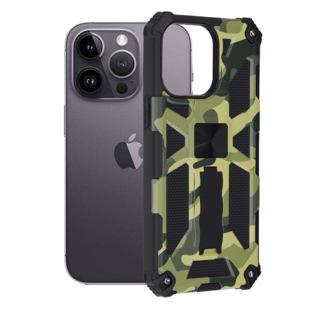 Husa pentru iPhone 14 Pro Max - Techsuit Blazor Series - Camo Lime